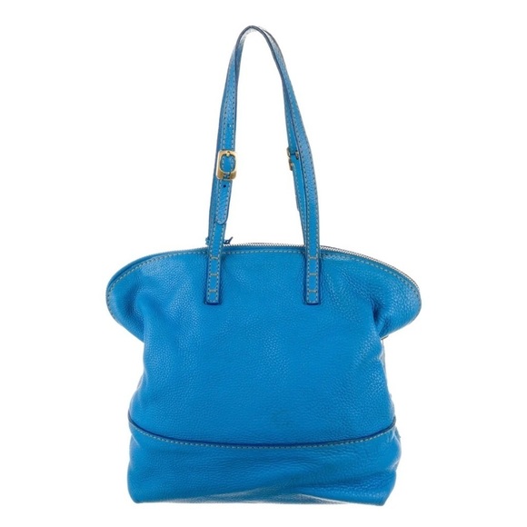 Authentic Fendi Selleria Blue Color Block Tote - Picture 4 of 10